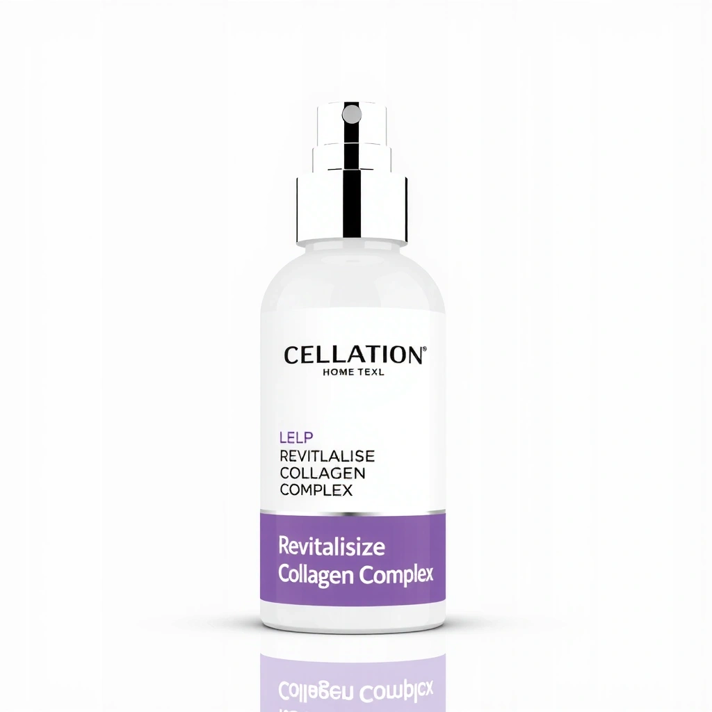 Front view of the Revitalizing Collagen Complex bottle, showcasing the primary label and brand logo.